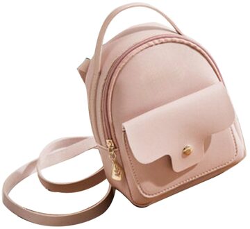 Vrouwen Rugzakken Mini Pu Lederen Rugzak Reizen Bakken Meisjes Rugzak Schouder Schooltas Vrouwelijke Kleine Zakken Roze