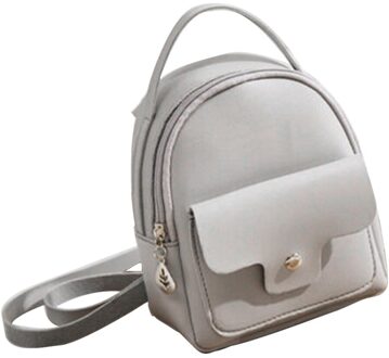 Vrouwen Rugzakken Mini Pu Lederen Rugzak Reizen Bakken Meisjes Rugzak Schouder Schooltas Vrouwelijke Kleine Zakken wit