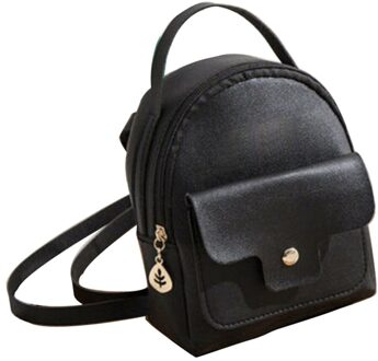 Vrouwen Rugzakken Mini Pu Lederen Rugzak Reizen Bakken Meisjes Rugzak Schouder Schooltas Vrouwelijke Kleine Zakken zwart