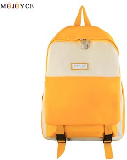 Vrouwen Rugzakken Nylon Studenten School Rugzakken Hit Kleur Grote Capaciteit Studenten Tiener Dagelijks Reizen Schoudertassen Rugzak Geel