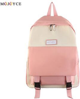 Vrouwen Rugzakken Nylon Studenten School Rugzakken Hit Kleur Grote Capaciteit Studenten Tiener Dagelijks Reizen Schoudertassen Rugzak Roze