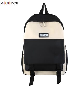 Vrouwen Rugzakken Nylon Studenten School Rugzakken Hit Kleur Grote Capaciteit Studenten Tiener Dagelijks Reizen Schoudertassen Rugzak zwart