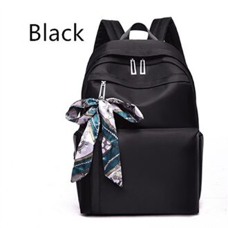 Vrouwen Rugzakken Waterdichte Oxford Doek Mode Lint Schoudertassen Zachte Schooltas Dames Anti-Diefstal Vakantiereizen Rugzakken zwart