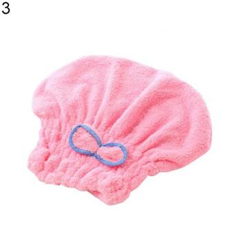 Vrouwen  'S Fleece Quick Droog Haar Hoed Baden Tool Drogen Handdoek Bad Cap Hair Care & Styling Roze