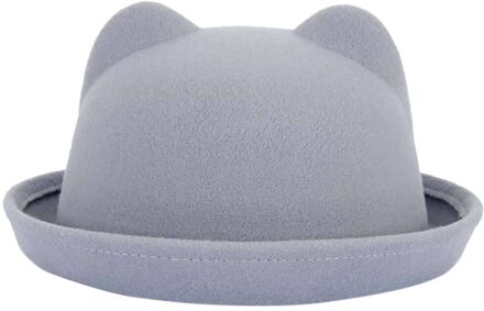 Vrouwen Samenpersbare Wolvilt Outback Hoed Leuke Kat Cap Zon Hoeden Caps Strand chapeau femme sombrero mujer gorro muts pet grijs