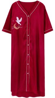 Vrouwen Satijn Nachtkleding Nuisette Sexy Rayon Robe Gown Zomer Dunne Night Jurk Dames Losse Print Nachtkleding Sleepshirt Xl