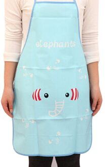 Vrouwen Schort Waterdichte Cartoon Leuke Keuken Restaurant Koken Bib Schorten Monther Mama Liefde Bakken Schorten blauw