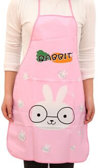 Vrouwen Schort Waterdichte Cartoon Leuke Keuken Restaurant Koken Bib Schorten Monther Mama Liefde Bakken Schorten roze