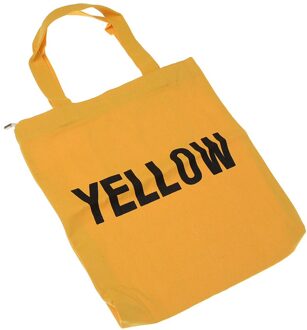 Vrouwen Shopper Tote Bag Eco Winkelen Canvas Tas Brief Afdrukken Reizen Schouder Handtas Doek Opvouwbaar Herbruikbare Dames Tas Tote geel