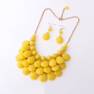 Vrouwen Sieraden Sets Bohemian Kristal Kralen Multi Layer Verklaring Ketting Set Bruiloft Parure Bijoux Femme