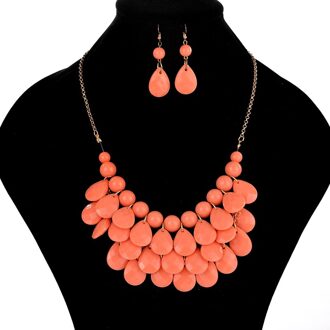 Vrouwen Sieraden Sets Bohemian Kristal Kralen Multi Layer Verklaring Ketting Set Bruiloft Parure Bijoux Femme