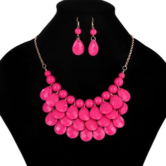 Vrouwen Sieraden Sets Bohemian Kristal Kralen Multi Layer Verklaring Ketting Set Bruiloft Parure Bijoux Femme