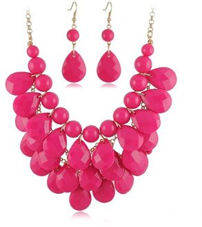 Vrouwen Sieraden Sets Bohemian Kristal Kralen Multi Layer Verklaring Ketting Set Bruiloft Parure Bijoux Femme