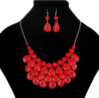 Vrouwen Sieraden Sets Bohemian Kristal Kralen Multi Layer Verklaring Ketting Set Bruiloft Parure Bijoux Femme
