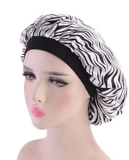 Vrouwen Slaap Cap Zachte Zijde Satijn Nachtrust Cap Haar Motorkap Hoed Zijde Comfortabele Hoofd Cover Brede Elastische Band Haar verlies Cap 5