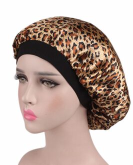 Vrouwen Slaap Cap Zachte Zijde Satijn Nachtrust Cap Haar Motorkap Hoed Zijde Comfortabele Hoofd Cover Brede Elastische Band Haar verlies Cap 6