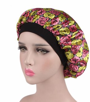 Vrouwen Slaap Cap Zachte Zijde Satijn Nachtrust Cap Haar Motorkap Hoed Zijde Comfortabele Hoofd Cover Brede Elastische Band Haar verlies Cap 7