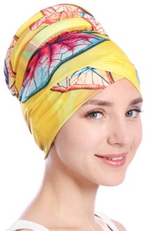 Vrouwen Slaap Zachte Tulband Pre Gebonden Katoen India Chemo Cap Beanie Tulband Hoofddeksels Badmuts style3