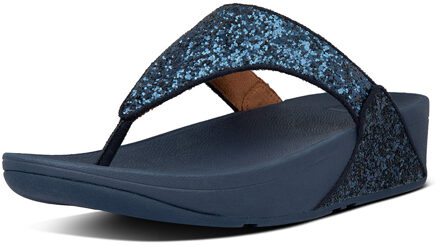 Vrouwen Slippers -  Lulu toe glitter - Blauw - Maat 42