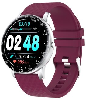 Vrouwen Smart Horloge Full Touch Ronde Screen Fysiologische Herinnering Smartwatch Hartslagmeter Compatibel Voor Android En Ios 04