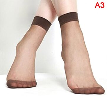 Vrouwen Sokken Dunne Kristal Transparante Zijden Sokken Meisje Enkel Soxfemale Korte Sokken A3