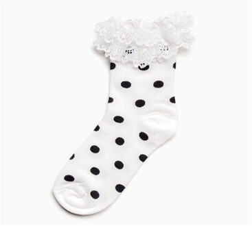 Vrouwen Sokken Retro Casual Stijl Polka Dot Sokken Harajuku dubbele kant sokken B740 kleur 2