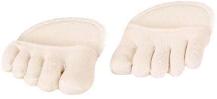 Vrouwen Sokken Siliconen Anti-Slip Voering Open Teen Heelless Liner Katoenen Sokken Met Onzichtbare Voorvoet Kussen Voet Pad Sokken A1