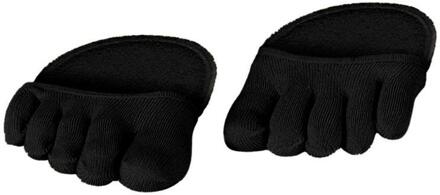 Vrouwen Sokken Siliconen Anti-Slip Voering Open Teen Heelless Liner Katoenen Sokken Met Onzichtbare Voorvoet Kussen Voet Pad Sokken A2