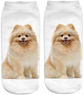 Vrouwen Sokken Vrouwen 3D Cartoon Funny Crazy Leuke Honden Verbazingwekkende Print Sokjes Comfortabele Sport Ademende Sokken #35