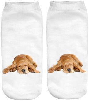 Vrouwen Sokken Vrouwen 3D Cartoon Funny Crazy Leuke Honden Verbazingwekkende Print Sokjes Comfortabele Sport Ademende Sokken #35