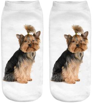 Vrouwen Sokken Vrouwen 3D Cartoon Funny Crazy Leuke Honden Verbazingwekkende Print Sokjes Comfortabele Sport Ademende Sokken #35