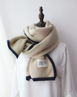 Vrouwen Solid Kasjmier Sjaals Lady Winter Thicken Warme Zachte Pashmina Sjaals Wraps Roze Zwarte Vrouwelijke Gebreide Wol Lange Sjaal Melkwit