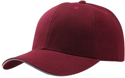 Vrouwen Solid Roze Baseball Cap Lady Snapback Hoed Hip-Hop Verstelbare Bob Бейсболка Женская Baseball Hoed Caps Femme # T1P wijn