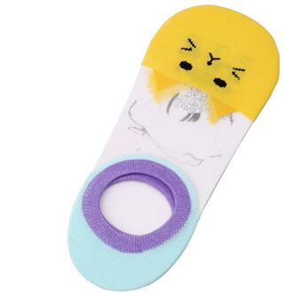 Vrouwen Sport Sok Creatieve Leuke Kat Onzichtbare Sokken Slippers Voor Vrouwen Vrouwelijke Sokken Sportkleding geel