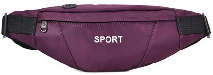 Vrouwen Sport Taille Fanny Pack Belt Bag Travel Hip Bum Bag Kleine Portemonnee Borst Pouch Taille Packs Paars