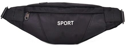Vrouwen Sport Taille Fanny Pack Belt Bag Travel Hip Bum Bag Kleine Portemonnee Borst Pouch Taille Packs zwart