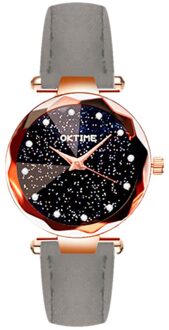 Vrouwen Sterrenhemel Polshorloge Dames Legering Staal Riem Zand Zand Quartz Horloge Vrouwelijke Modelse Jurk Gfit Montre Femme 2020Jan grijs