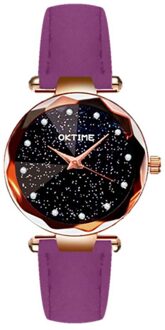 Vrouwen Sterrenhemel Polshorloge Dames Legering Staal Riem Zand Zand Quartz Horloge Vrouwelijke Modelse Jurk Gfit Montre Femme 2020Jan paars