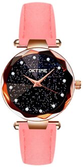 Vrouwen Sterrenhemel Polshorloge Dames Legering Staal Riem Zand Zand Quartz Horloge Vrouwelijke Modelse Jurk Gfit Montre Femme 2020Jan roze