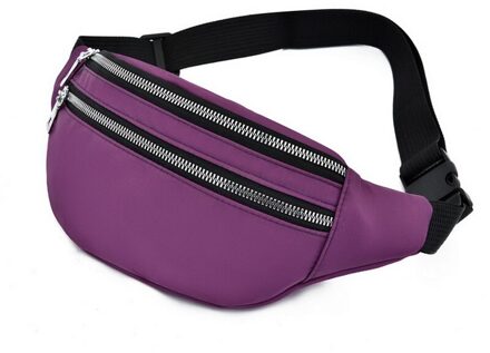 Vrouwen Taille Zakken Pak Ongedwongen Borst Zak Riem Bum Bag Vrouwelijke Telefoon Portemonnee Borst Tas Bolso Crossbody Schoudertassen paars