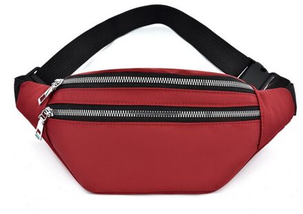 Vrouwen Taille Zakken Pak Ongedwongen Borst Zak Riem Bum Bag Vrouwelijke Telefoon Portemonnee Borst Tas Bolso Crossbody Schoudertassen rood