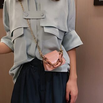 Vrouwen tas crossbody tassen voor vrouwen tassen handtassen vrouwen bekende merken Luxe leuke lederen Dames Ketting Zak roze klein