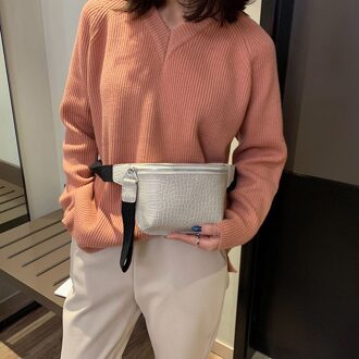 Vrouwen Tas Krokodil Multicolor Messenger Borst Tas Clutch Vrouwelijke Pu Lederen Handtas Cross Body Bag Beige