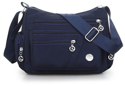 Vrouwen Tas Nylon Waterdichte Messenger Bags Voor Lady Crossbody Schoudertas Toevallige Handtassen donker blauw