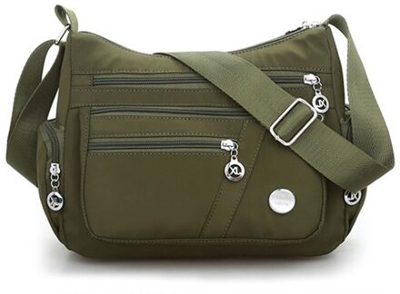 Vrouwen Tas Nylon Waterdichte Messenger Bags Voor Lady Crossbody Schoudertas Toevallige Handtassen leger groen