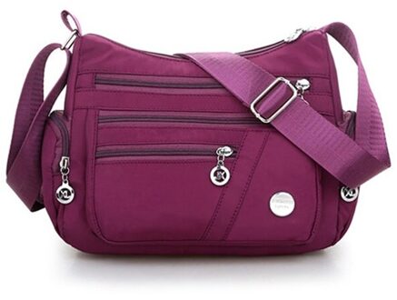 Vrouwen Tas Nylon Waterdichte Messenger Bags Voor Lady Crossbody Schoudertas Toevallige Handtassen paars