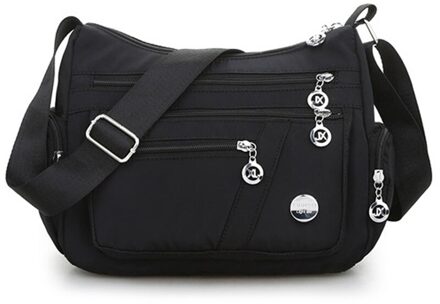 Vrouwen Tas Nylon Waterdichte Messenger Bags Voor Lady Crossbody Schoudertas Toevallige Handtassen zwart