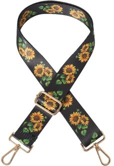 Vrouwen Tas Strap Classic Textuur Creatieve Chic Brede Schouder Crossbody Handtassen Verstelbare Bloem Gedrukt Riemen stijl five