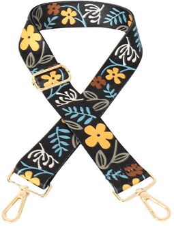 Vrouwen Tas Strap Classic Textuur Creatieve Chic Brede Schouder Crossbody Handtassen Verstelbare Bloem Gedrukt Riemen stijl Four