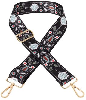 Vrouwen Tas Strap Classic Textuur Creatieve Chic Brede Schouder Crossbody Handtassen Verstelbare Bloem Gedrukt Riemen stijl seven